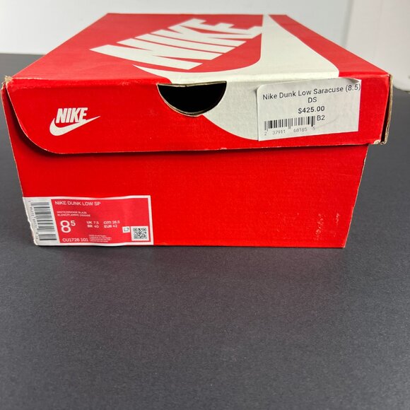 Nike Dunk Low Shoes Men's 8.5 Syracuse 2020 Orange & White Sneakers CUI726-101 - Picture 10 of 13